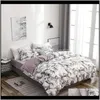 Sets Duvet With Pillowcases Marble Bedding Set Quilt Cover Men Women Girls Soft Home Bedclothes Single Twin Queen King Size Gvoyz Sxtns