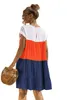 Sommar Kvinnor Casual Chiffon Dresses Oversize Loose Short Sleeve Big Ruffles Cupcake Beach Mini Dress