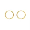 Hoop Huggie Klassische Geometrische Runde Ohrringe Vintage Jewerly Für Frauen Geburtstagsgeschenk Mode Gold Farbe Edelstahl Männer Ohrmanschetten