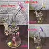 急いでトップファッションフリータイプHookah USA、カナダ14.4mm 18 CM 9インチダブルバレルリサイクル船BONGハイシャワーグラス水オイルリグボッツ