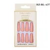 Colorful False Nails 24Pcs Box Detachable Fake Full Cover Nail Tips Ballerina Coffin Press Reusable DIY Manicure Tool