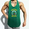 Nya Brand Mens Muscle Vest Bodybuilding Stringer Tank Top Sommar Fitness Män Singlets Cut Off Gym Kläder Mesh Ärmlös Skjorta 210421