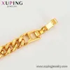 76727 xuping bijoux mode 24k plaqué or bracelets simples bracelets en gros pour les femmes