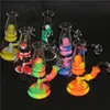 Cookahs Water Pipe Staright Bong Non Fading Printing Silicone Bongs Dab Bear Good Glass Bubbler Chookah