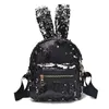 HBP Non-Brand Fashion leisure Sequin rabbit ear backpack large capacity Travel College 4 sport.0018 VYYX