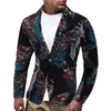 Men's Suits & Blazers Blazer For Men Feather Fashion Pattern Unique Design Casual Suit Jacket Slim Fit259V