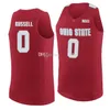 Nikivip # 0 D'Angelo Russell ohio state Buckeyes College D Angelo Retro Classic Basketball Jersey Mens Stitched Custom Numero e nome Maglie