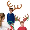 Christmas Party Game Inflatable Santa Funny Reindeer Antler Hat Ring Toss Christmas kids Gift New Year Xmas Outdoor Inflated toys