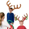 Jul Party Game Uppblåsbara Santa Rolig Reindeer Antler Hat Ring Toss Christmas Kids Gift New Year Xmas Utomhus Uppblåsta leksaker