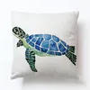 2022 NEW SOFT SUPER LINEN PILLOW CASE Privat Rektangulär Seahorse Turtle Fisk Lovely Animal Sofa Kudde