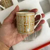 Cups Spodki Luksusowe 6 sztuk Urkish Espresso z kubek ceramiczny zestaw do kawy Kitchen Party Drink Ware Home Decor Creative