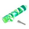 Nectar kit collector smoking pipe hand pipes Silicone bongs portable heat resistant with titanium nail