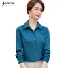 Camisa de manga larga Mujer Verano Primavera Chiffion Profesional Moda formal Temperamento Blusas delgadas Oficina Damas Trabajo Tops 210604