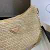 Crossbody Half moon Shoulder mini Bags Designer Straw bag Pochette High-capacity Evening party Shopping Business occasions Fashion286j