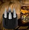 Barware Pierres à whisky Balles pour outils de barre de verre à l'ancienne Glaçons en acier inoxydable Plateaux à glace 6pcs 1set ZC363
