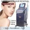 Diodenlaser schnelle Haarentfernung Hautverjüngung Schönheitsmaschine 755 nm 808 nm 1064 nm dauerhafte Haarausfallausrüstung