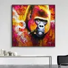 Modern Animal Painting Colorful Gorilla Smoking Wall Pictures For Living Room Canvas Art Canvas Prints And Posters