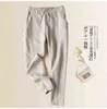 ShiMai Female Spring Plus Size Clothing Ankle Woman Trousers S-5xl Ladies Casual Streetwear Oversize Cotton Line Pant 211115
