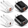 Podwójne porty 5 V 3.1A UE US Wall Charger Plug 1USB QC3.0 Adapter ładowarki dla Samsung S8 S9 S10 iPhone 12 13 14 15 PC PC PC PC