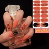 Halloween Nail Stickers Zwart Wit Kleur Schedel Elementen DIY Franse Stijl Volledige Sticker Decals12Sheet / Set Waterproof