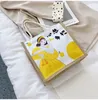 2021 Canvas Flax Portable Tote Bag Tide Soft Girl Shopping Bag Fresh Sweet Lady Bag