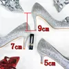 Top Grade Cinderella Crystal Shoes Bridal Rhinestone Wedding Shoes With Flower Genuine Leather Big Small Size 33 34 To 41280E