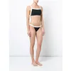 Dames badkleding bikini set vrouwen zomerkandage zwart-witte push-up niet-gebraden bh badpak zwempak biquini