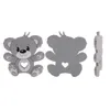 10st Silikonbjörn Baby Teether Matkvalitet Spädbarn Tänder Pacifier Chain Accessories Rodent Pendant Född Toy BPA Gratis Koala 210812
