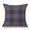 Style britannique rétro simple lin housse de coussin écossais Plaid géométrie taie d'oreiller décorative décor à la maison canapé coussin coussin/décoratif