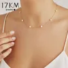 17km Vintage Choker ожерелья для женщин 2020 хрустальные звезды цепи ожерелье модный бусы жемчужные желтый подарок