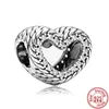 925 Sterling Zilver Hartvormige Ronde Animal Kralen Geschikt voor Pandora Charm Armband Dames DIY Mode-sieraden Maken Verjaardagscadeautjes