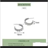 Drop Delivery 2021 Real 925 Sterling Sier Stacked Round Stud Earrings For Fashion Women Party Fine Minimalist Jewelry Hiphop Aessories Rqiwk