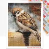 Huacan 5D Full Round / Square Painting Bird Diamond Embroidery Mosaic Animal Handmade Gift