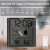 Horloges de table de bureau Geevon Réveil Station météo Montre d'intérieur avec jauge de température et d'humidité Phase de lune numérique Snooze285L