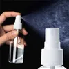 30 ml 1oz Temizle Plastik Ince Mist Sprey Şişesi Şeffaf Seyahat Şişeleri Kozmetik için Taşınabilir Doldurulabilir Püskürtücü Konteyner