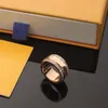 Luxury rostfritt stål rosguld ring mode set auger ring män kvinnors bröllopsengagemang smycken storlek 6-9 med låda