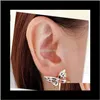 Cuff Jewelry Charm Cuffs Punk Crystal Sier Plated Rhinestone Butterfly Ear Bone Clips Gothic Earrings Drop Delivery 2021 Bklrs