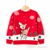 Ragazze Natale renna neve lavorato a maglia pullover bambini pupazzo di neve albero stampato maglione a maniche lunghe top natale abbigliamento per bambini Q22868762649