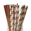 Square Dot heart Paper Straws for Birthday Wedding Decorative Party Environmental Creative Drinking Straw