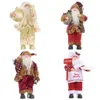 Santa Claus Figurki Doll Christmas Decoration Stół Ornament Navidad Natal Xmas Nowy Rok Dzieci Prezent XBJK2108