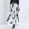Jupe de couleur imprimée pour femmes taille haute grande taille maxi jupes décontractées vêtements de mode féminine automne 210521