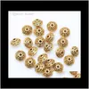 Perle Caps Résultats Composants Drop Delivery 2021 Gros-3 Couleurs 100 Pcs Mixte Tibétain Sier Spacer Mode Perles De Bricolage Pour La Fabrication De Bijoux B