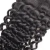 Transparenter 5X5-Spitzenverschluss, tiefe Wellen, brasilianisches Remy-Echthaar, lockig, vorgezupft, für schwarze Frauen