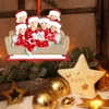 Família de Natal enfeites de 2 3 4 5 6 Holiday Theme Pingente DIY Nome Bênçãos Sofá Família Árvore de Xmas Hanging Pingentes Decoração LLB12361