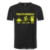 Mens T Shirts Funny Cycls T-Shirt Mountain Biking Schedule Tee 100% Cotton Brand T-Shirts 210706