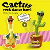 Groothandel 2021 dansen cactus elektrische knuffel zingen 120 nummers en draaiende eend lichtgevende stem interactie pluche speelgoed voor kid cadeau