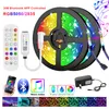 Led Lights Strips Bluetooth 5050 Vattentät 2835 WIFI RGB Flexibel Tape Leds Ribbon 5M 10M 15M Med telefon APP Kontroll D1.5