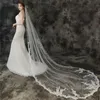 Véus nupciais nzuk longo laço véu véu com pente 3 medidor catedral casamento noiva acessórios vestido de mantilha