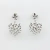 Women's Sterling Silver Classic Rose Gold Plant Olive Branch Leaf Stud Earrings Heart