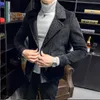 Cappotto invernale stile britannico Uomo Giacca spessa di lana Coreano Cappotto sociale casual Giacca a vento di alta qualità Uomo Giacche Abbigliamento 210527